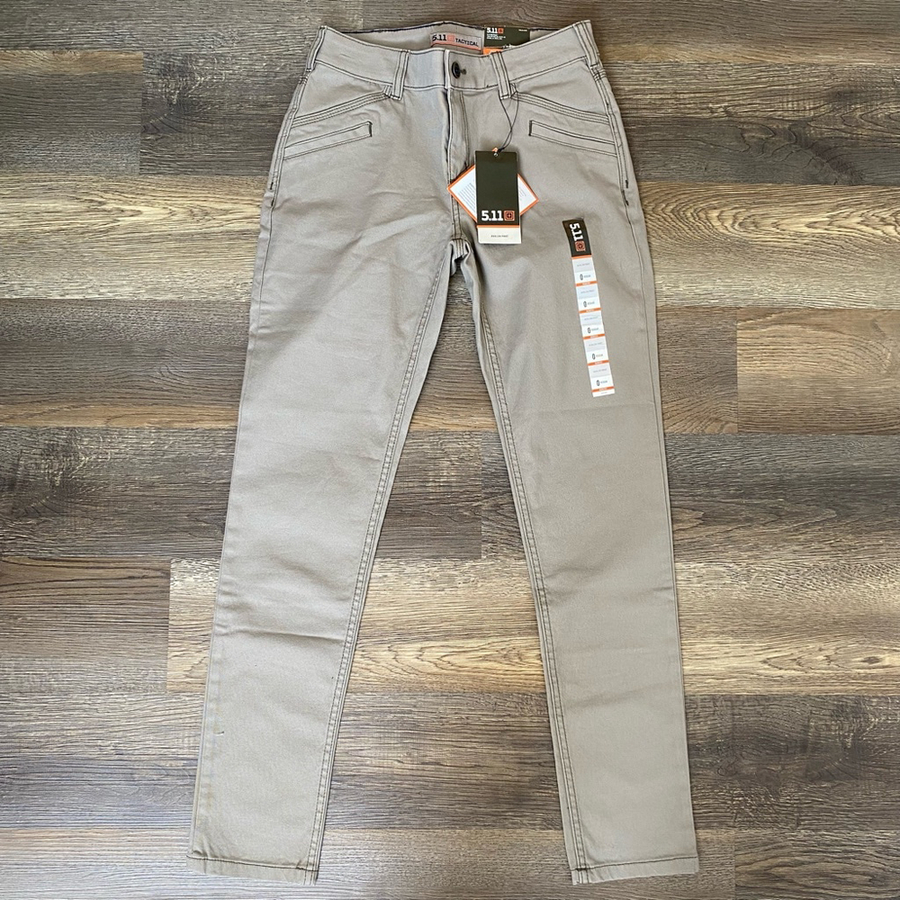 5.11 Tactical Avalon Pants Women’s 0 Stone Canvas Slim Stretch Pockets